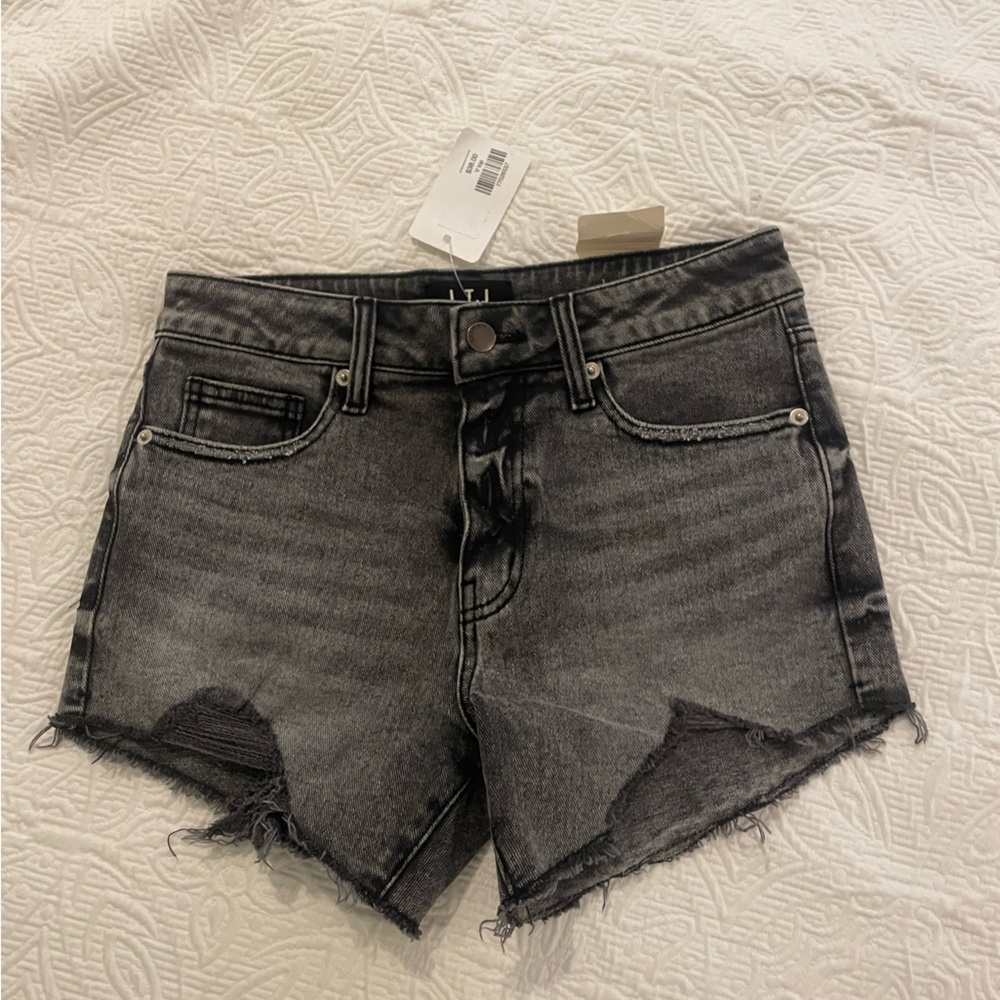 Black jean shorts